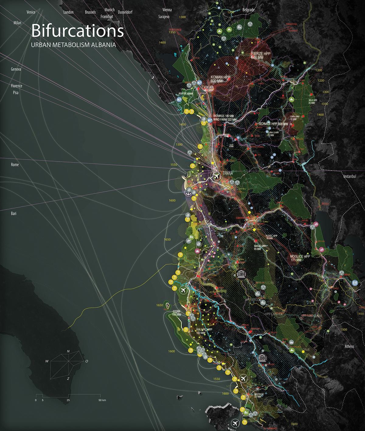 mapa Albanii mapa 3d