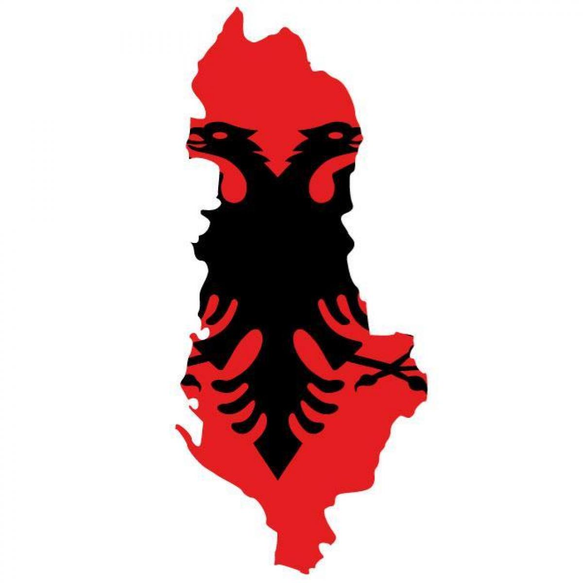 karty flaga Albanii