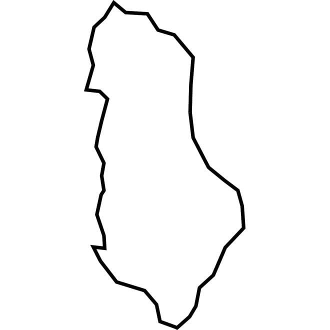 mapa Albanii mapa wektor 