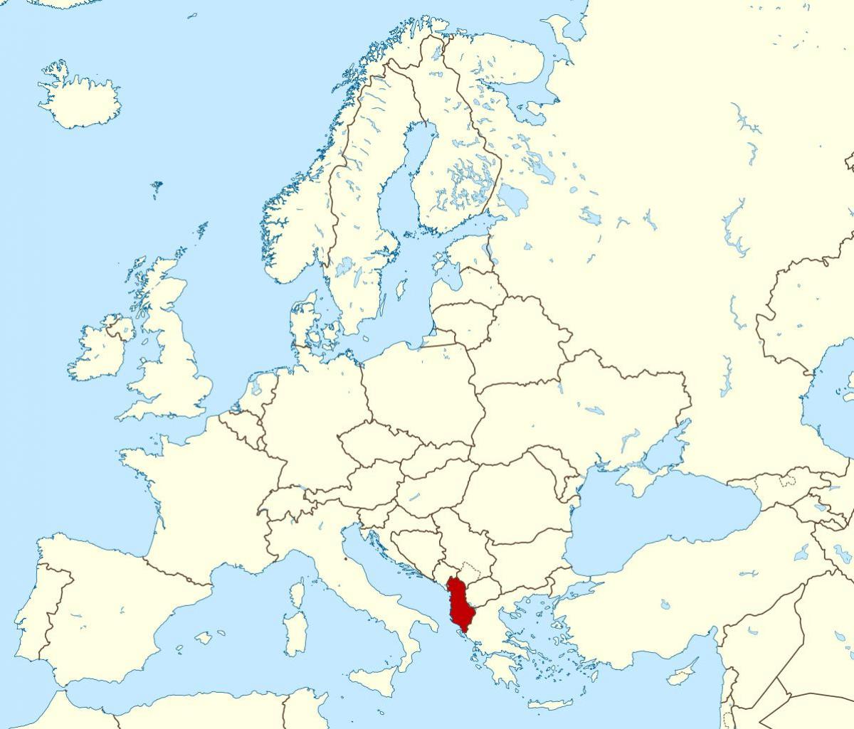 albania mapa swiata Albania na mapie świata   mapa świata pokazująca Albania (Europa 