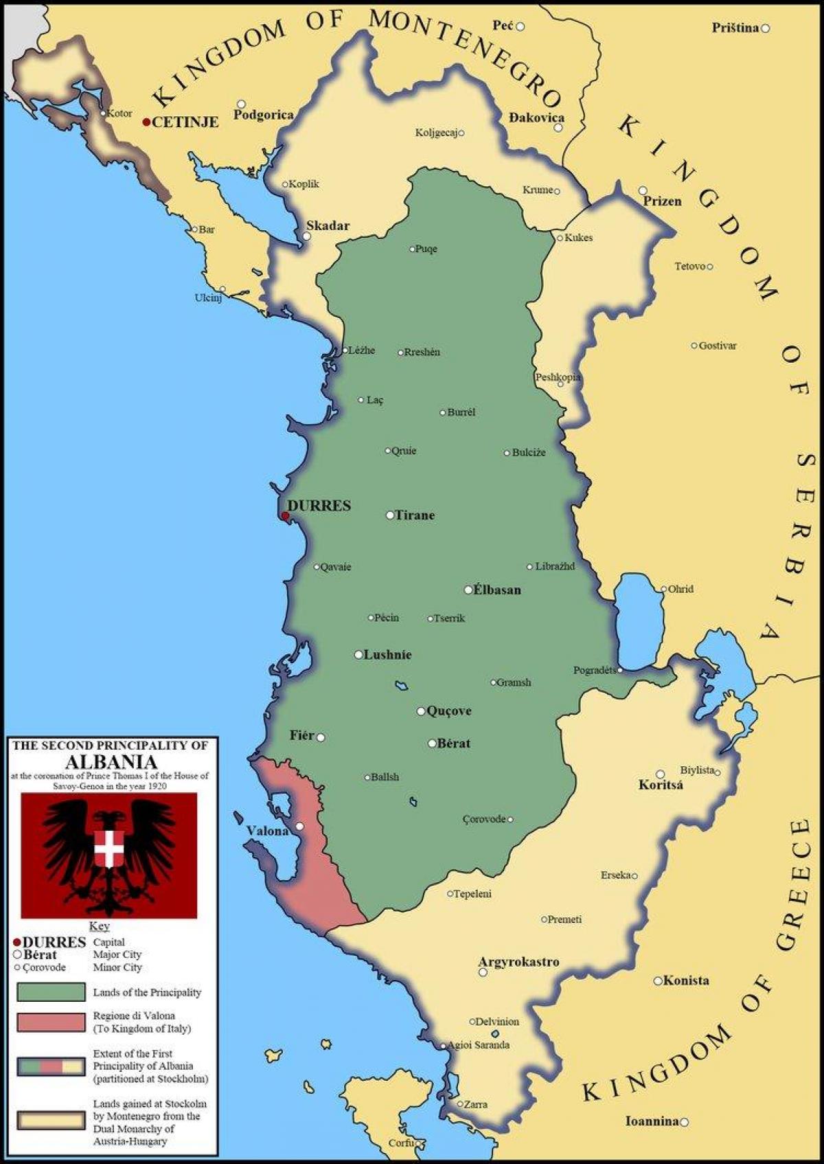 mapa durres Albania