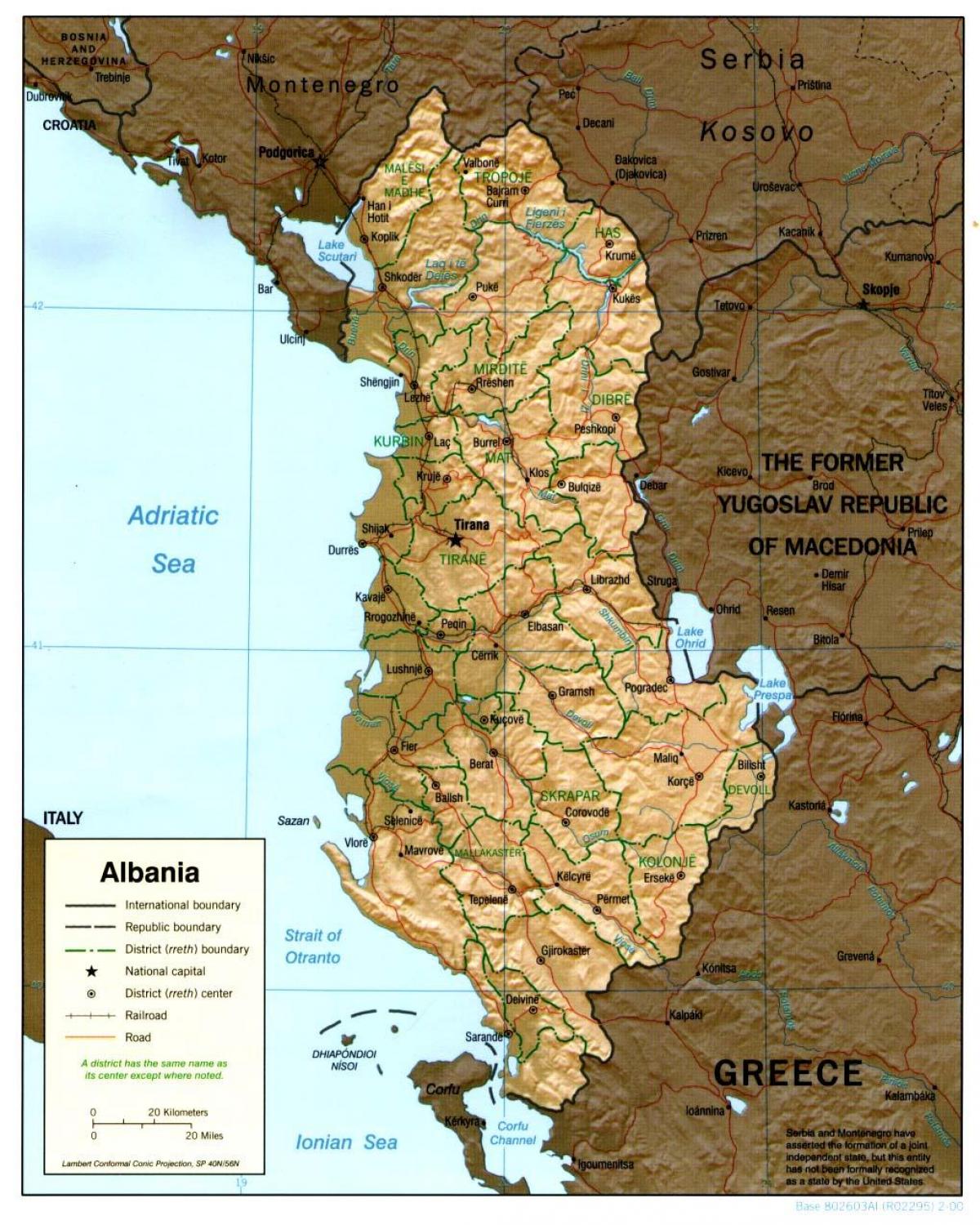 Albański starej mapie