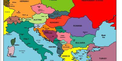 Na mapie Europy Albania